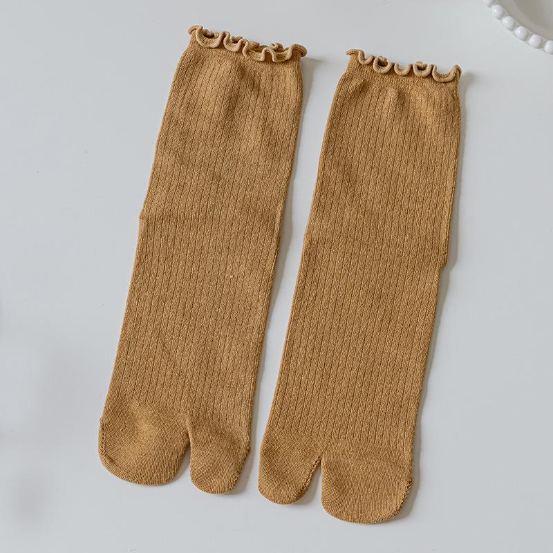 1Pair  High Quality Combed Cotton Split Toe Socks Unisex Simple Comfortable Two-Toed Socks Harajuku Men Women'S Tabi Socks