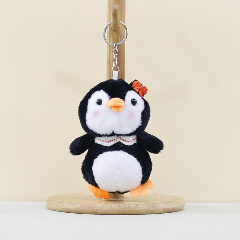 Adorable Cute Penguin Plush Toy Keychain Doll With Soft Short Fur And Colorful Hats