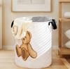 Toy Bear Laundry Basket Foldable Large Capacity Canvas Storage Bucket Children's Toy Clothing Storage Home Bathroom