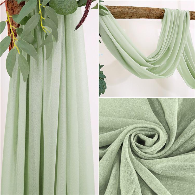 Wedding Arch Draping Fabric Veil Chiffon Beauty Gauze Wrinkle Resistant Outdoor Lawn Ceremony Backdrop Decoration Marriage