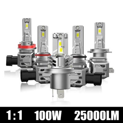 25000LM 100W H4 H7 Светодиодный дальний/ближний свет Canbus 9005 9006 Фара 6000K 12V Turbo LED H8 H9 H11 Налобная лампа Мини-ошибка