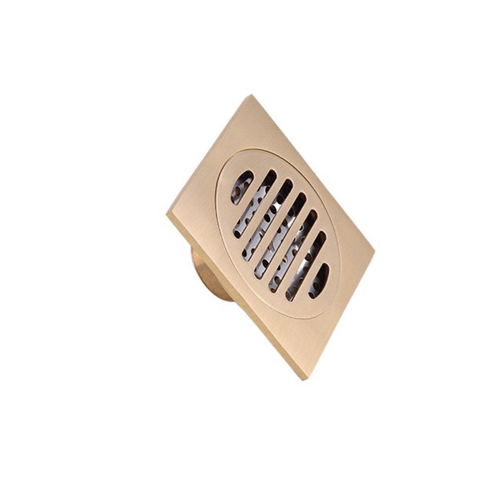 Anti-odor Square Shower Drain Brass Bathroom Drainage Convenient Floor Hair Catcher Laundry Floor