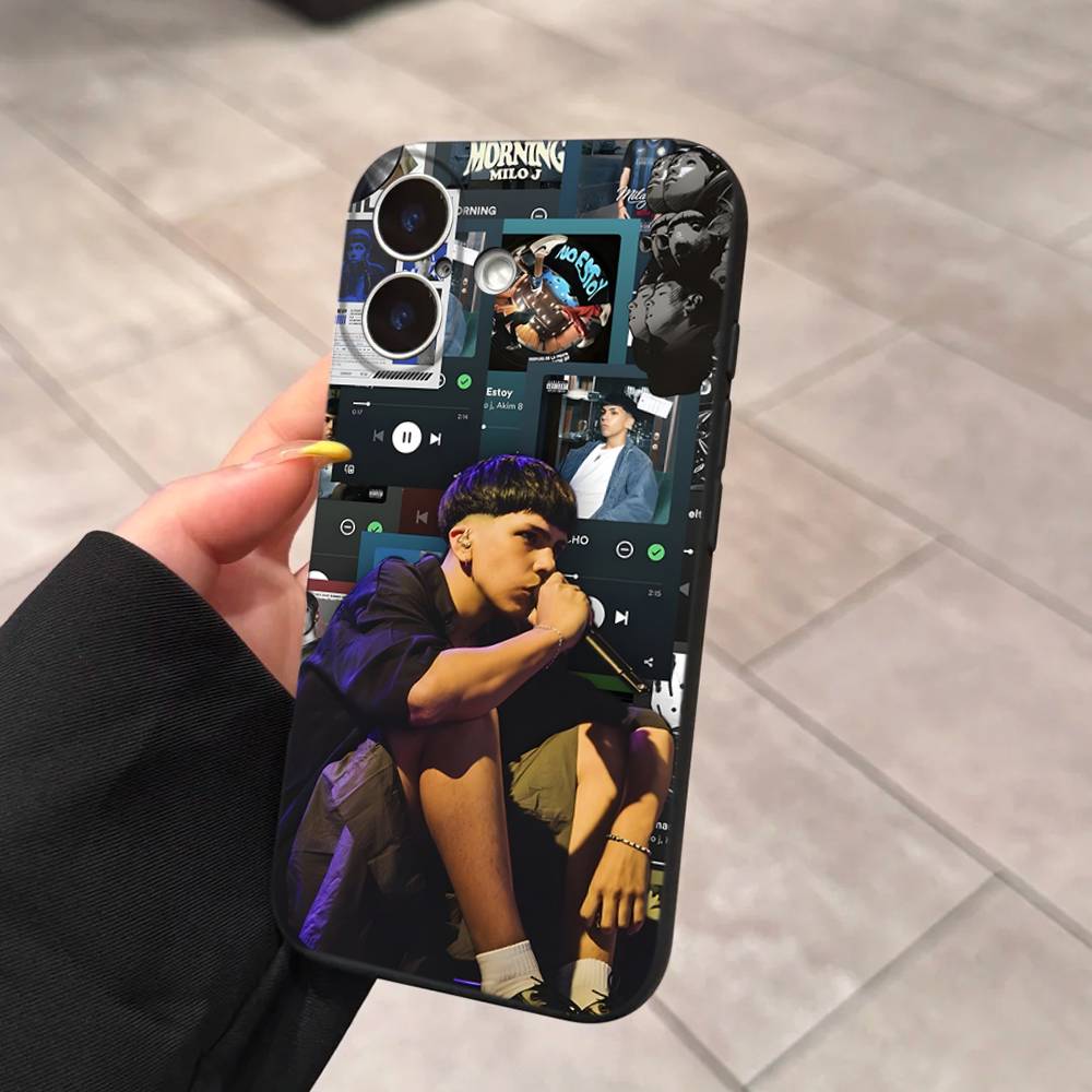 Чехол для телефона Singer M-Milo J для iPhone 17 Air 16 15 14 Plus 13 12 Mini 11 Pro Max Черный