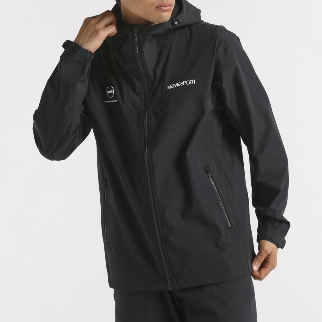 Джерси Descente 4WAY Стрейч Нейлон Худи на молнии Водоотталкивающее Тренировочное Беговое Черное S [Move Sports]