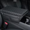 Подлокотник автомобиля, утолщенная стеганая пена из искусственной кожи с эффектом памяти, чехол для центральной консоли, защитная подушка для локтя с карманом для хранения