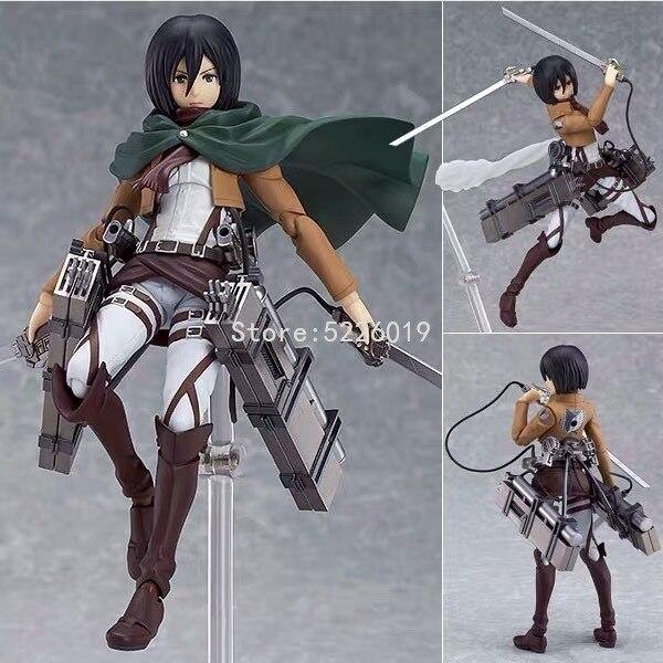 15cm Attack On Titan Anime Figure Eren Yeager Figure 203 #Mikasa Action FigureFigurine Toys
