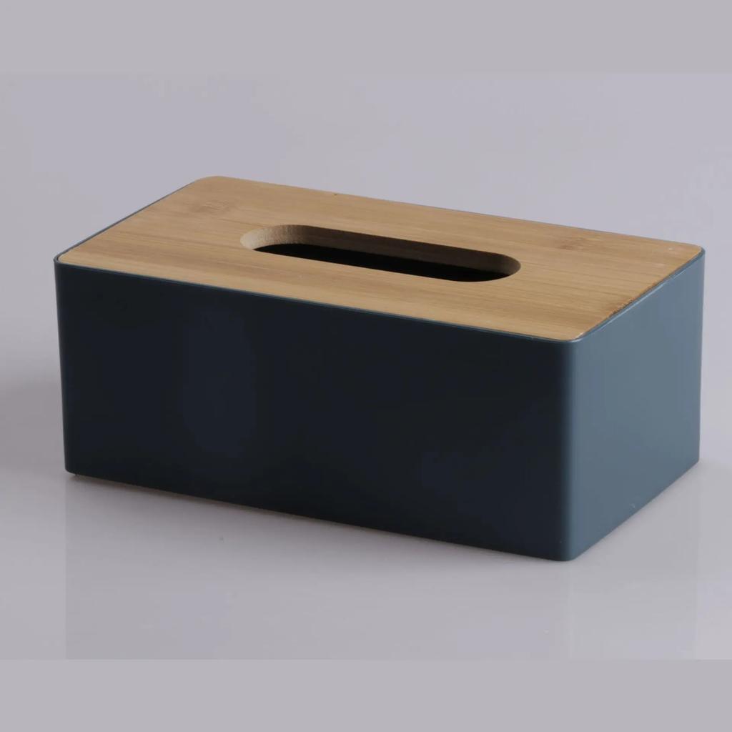 1 Pcs Round/Square Napkin Holder Container Wet Tissue Paper Dispenser Case Modern Home Plastic Tissue Box Wooden Lid