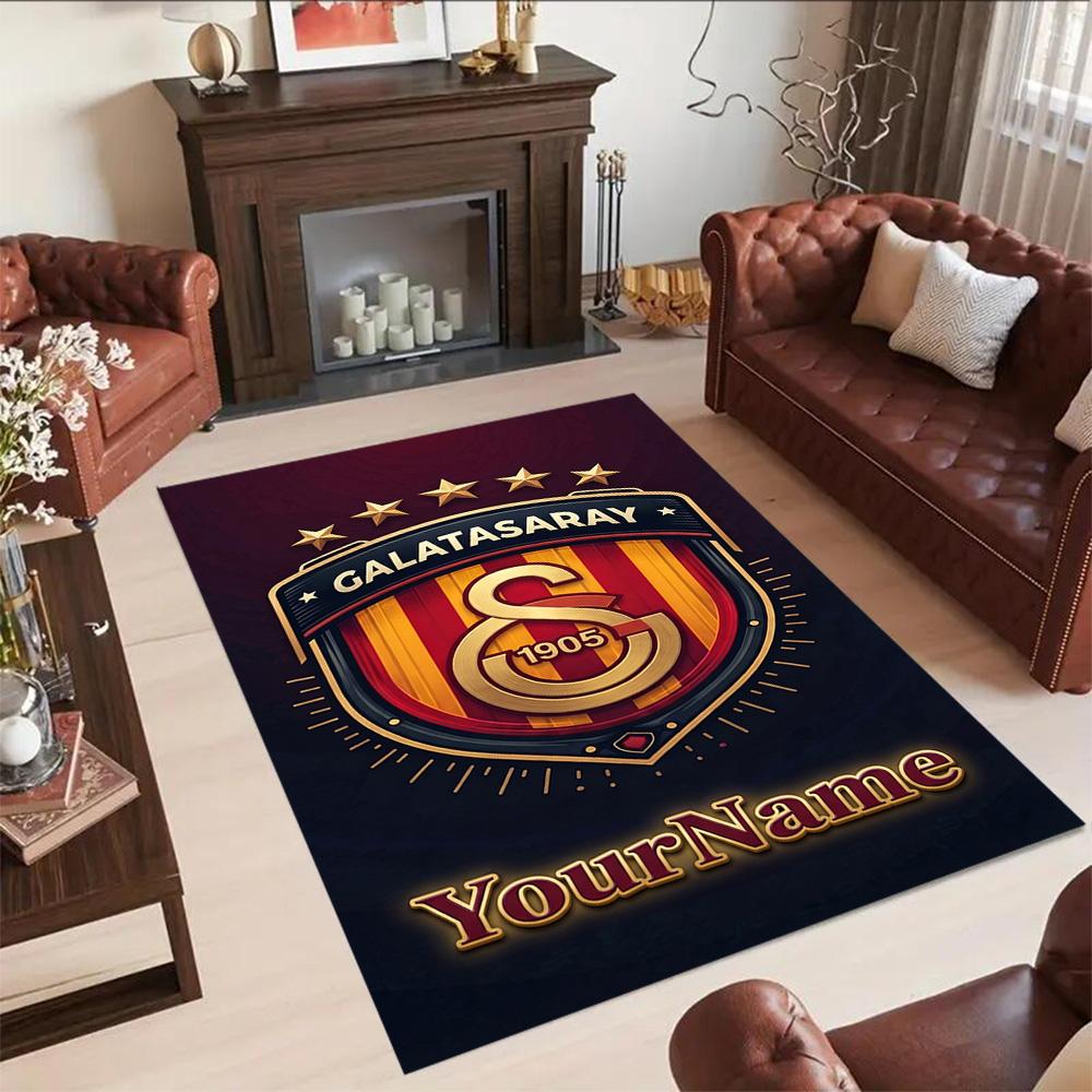 Galatasaray 310 Personalized Name Carpet Suitable for Game Room Bedrooms Playrooms Hallway Anti-slip Rug Office home decor