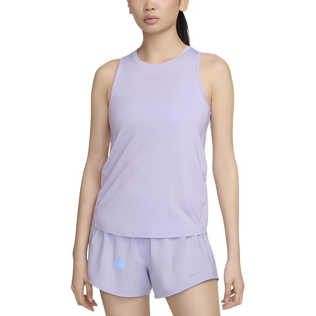 Nike Moisture Wicking Comfortable Tank Top Women Tops Lilac Black FN2809-512