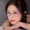 Korean Gold Edge Cat Eye Glasses Frame For Women Ultra Light Anti Blue Light Flat Lens Temperament Sunglasses