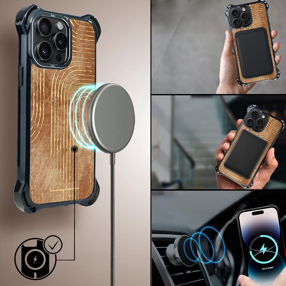 Etui Do Iphone 14 Pro Ibizu Dropguard Ultra Z Magsafe, Boho, Geometryczne Linie