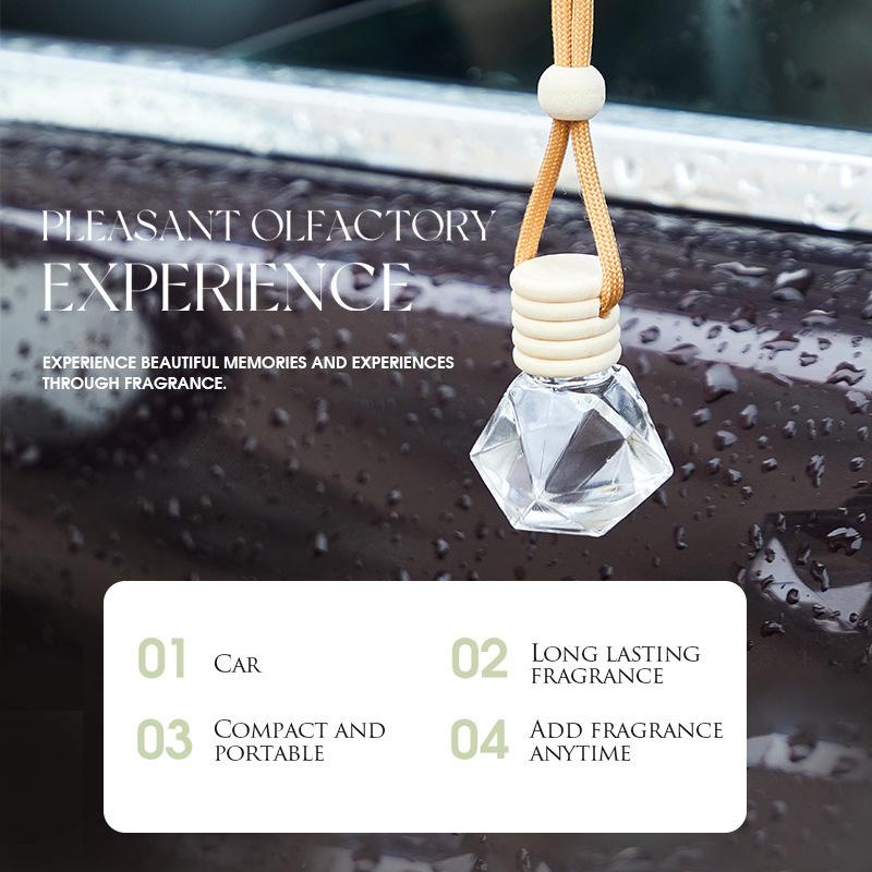 Car Air Hanging Fragrance Oil Diffuser Car Air Freshener Odor Eliminator Long Lasting Aromatherapy Car Decoration 8ml