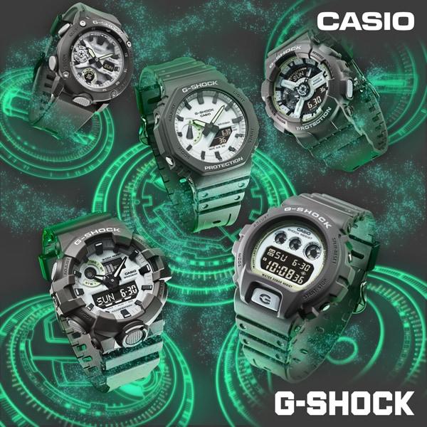 Casio Мужские G-SHOCK GA-700HD-8AJF [серия G-SHOCK HIDDEN GLOW] круглые часы серая смола