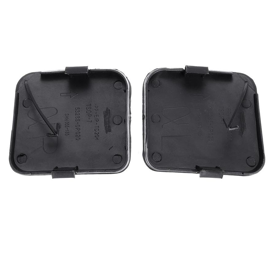 2x Крышка заглушка проушины буксировочного крюка переднего бампера черная для Toyota RAV4 2009 2010 2011 2012