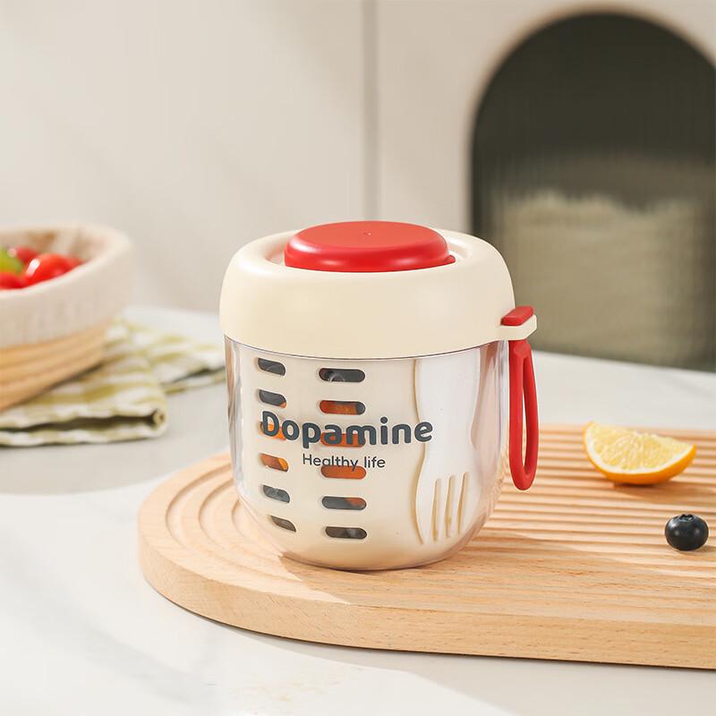 Portable Draining Fruit Container with Fork