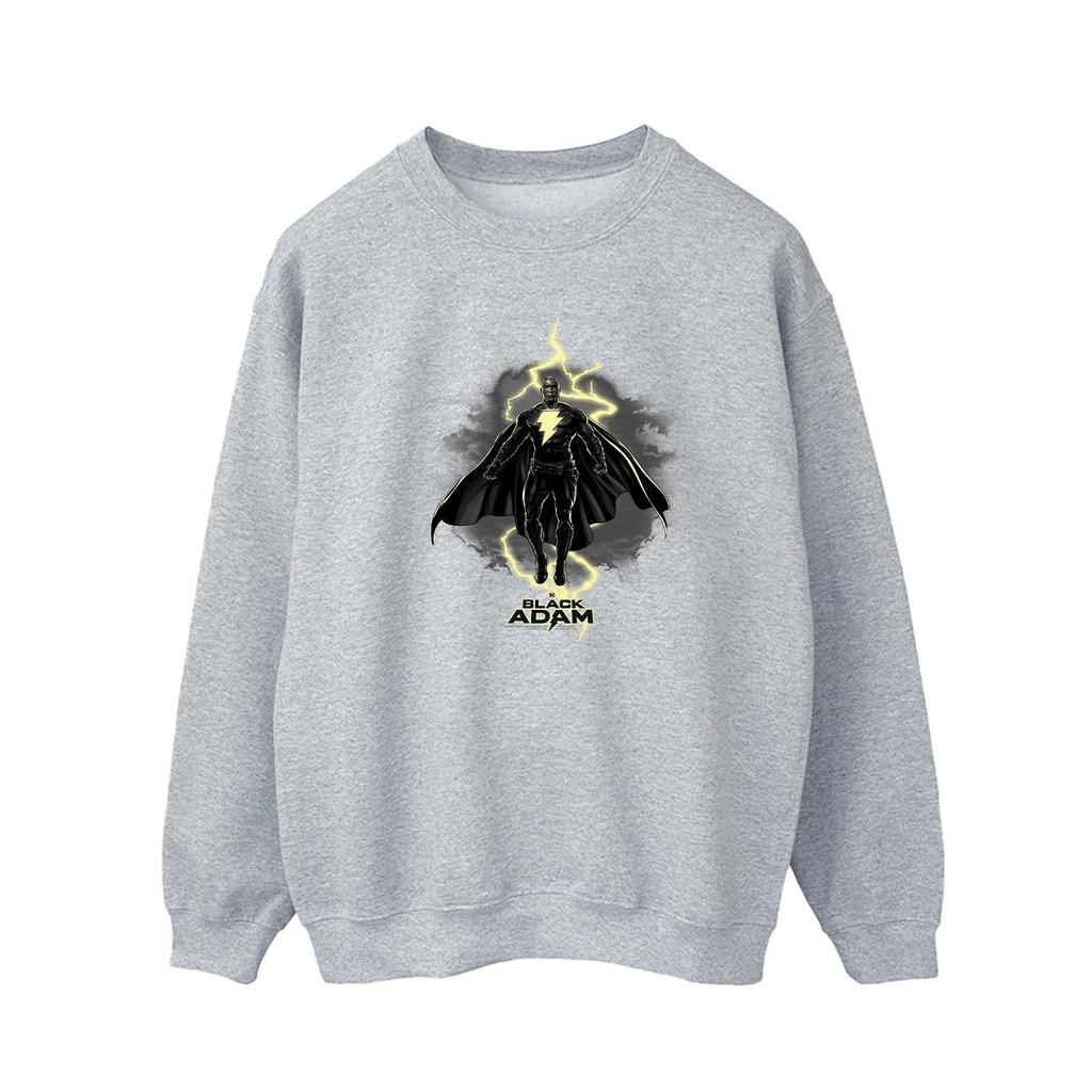 DC Comics Mens Black Adam Hovering Bolt Sweatshirt