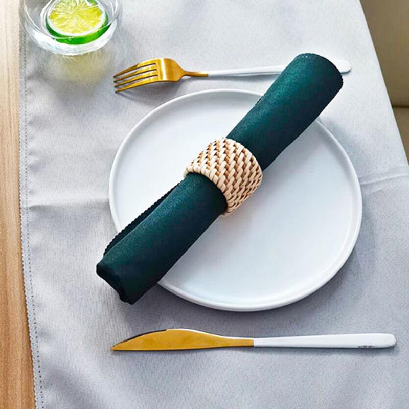 1 шт., плетеные пряжки для салфеток из ротанга ручной работы, кольца для салфеток, натуральные, для держателя салфеток на обеденном столе для украшения праздничной вечеринки