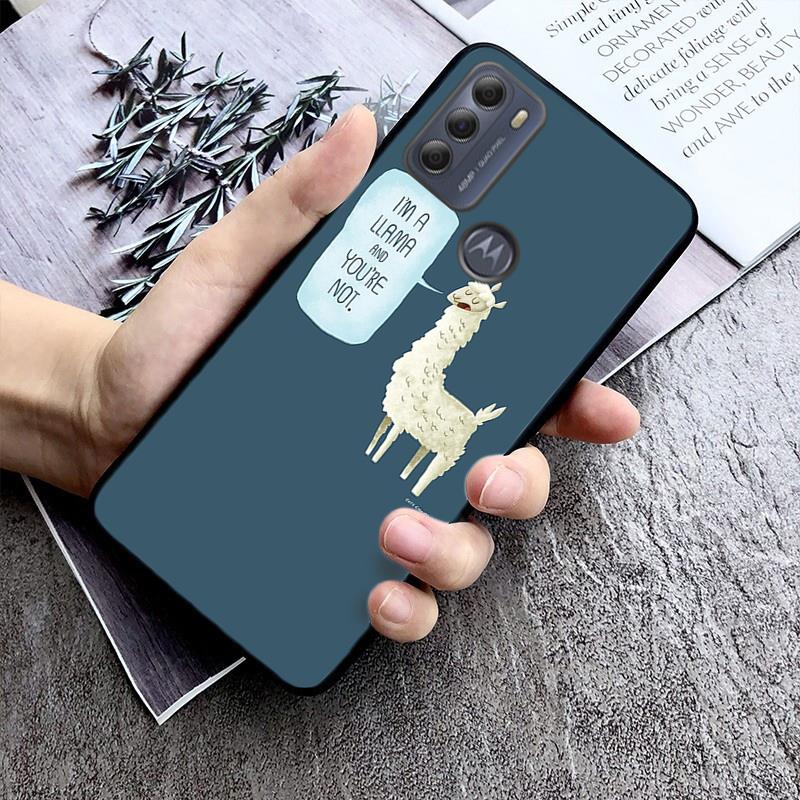 Чехол для телефона Lama Alpacas Animal Edge 20 Edge 20 Lite E7 Power E40 E20 One Action G10 G Play G22 G52 G60 E32 G8
