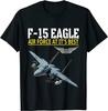 Футболка с изображением истребителя F-15 Eagle ВВС США. Новые повседневные футболки из 100% хлопка с коротким рукавом и круглым вырезом, свободный топ, размер S-3XL