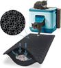 Tapis Litière Chat - BAZERGA - 38-61 Cm - Imperméable - Non Toxique - 100% EVA Noir