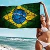 Brazil Brazilian Flag Big Microfiber Beach Towels Quick Dry Towel Sand Beach Towels Pool Towel For Travel Swim Pool Yoga