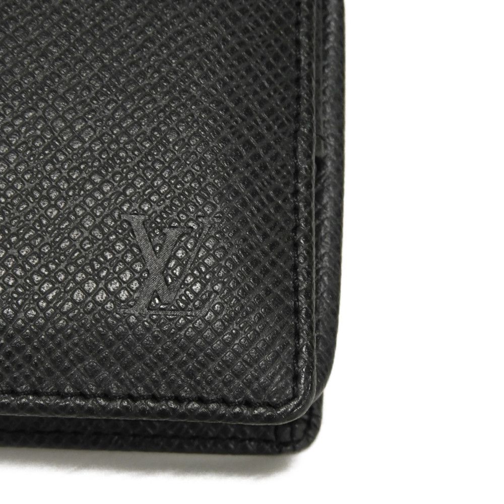 Б/у 12564 Кошелек-коробочка M30382 7943 Логотип LV с тиснением угольно-серый черный карман для монет Taiga Ardoise Мужской от