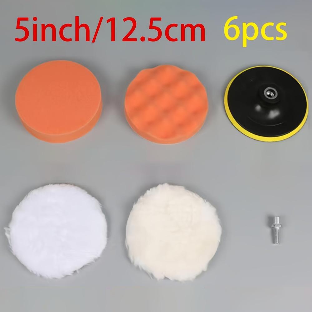 Набор для полировки и воскования автомобиля 4-5 дюймов, 100 мм Многофункциональный набор полировальных подушечек - Мягкая губка, Шерстяная подушечка и Шарообразный полировальный диск