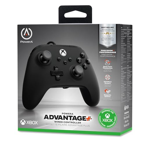 Officially Licensed Xbox Product: PowerA Advantage Plus Wired Controller for Xbox Series X|S - Black (XBGP0439-01)
