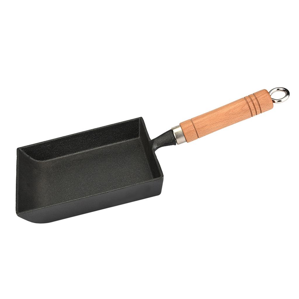Мини-сковорода Железная кастрюля для омлета Тамагояки с деревянной ручкой