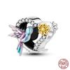 Fashion S925 Silver Colorful Butterfly Dragonfly Hummingbird Spring Series Charms Beads Fit  S925 Original Bracelet Jewelry