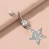 Zircon Heart Moon Dangle Belly Button Rings Stainless Steel Navel Barbell Ring Body Jewelry Piercing For Women Girl