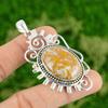 Polka Dot Agate Pendant 925 Sterling Silver Pendant Natural Gemstone Pendant Handmade Jewelry Gifts For Mom