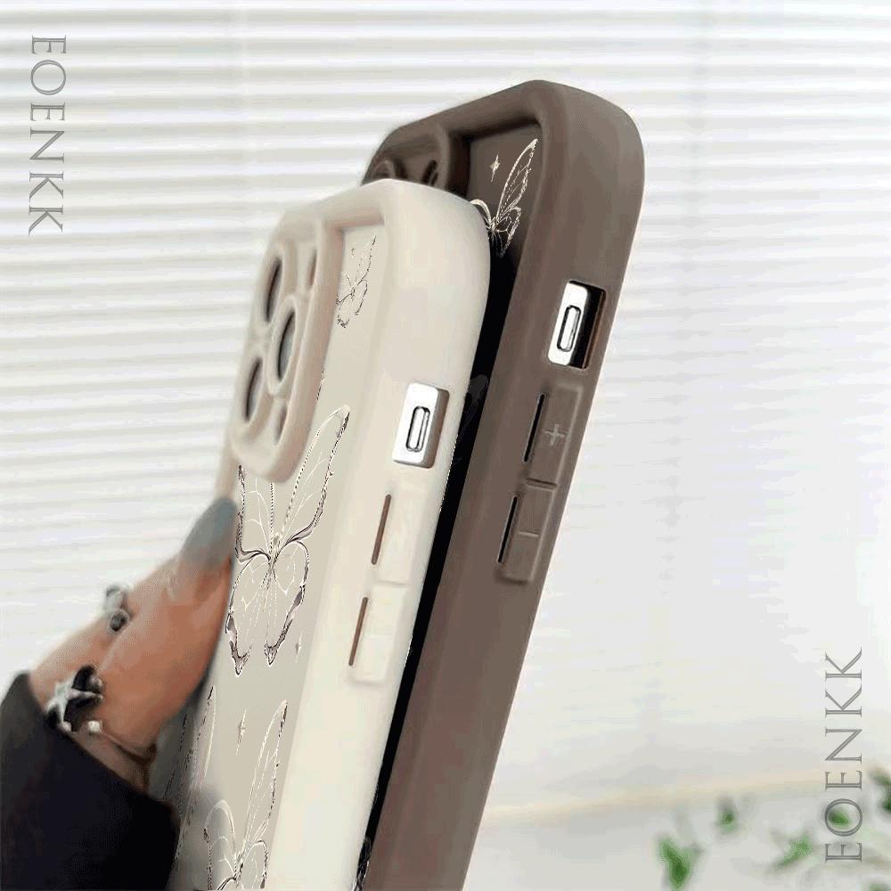 Gold Butterfly Silicone Phone Case For iPhone 16 15 14 Pro Max Cases iPhone 13 12 11 Pro Max Mini XS XR X 7 8 Plus SE 2020 Cover