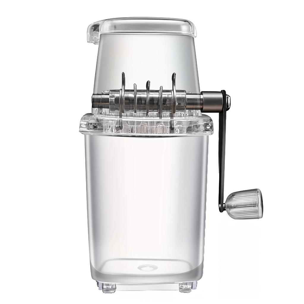 Manual Ice Crusher Tabletop Snow Cone Ice Shaving Machine Hand Crank Household