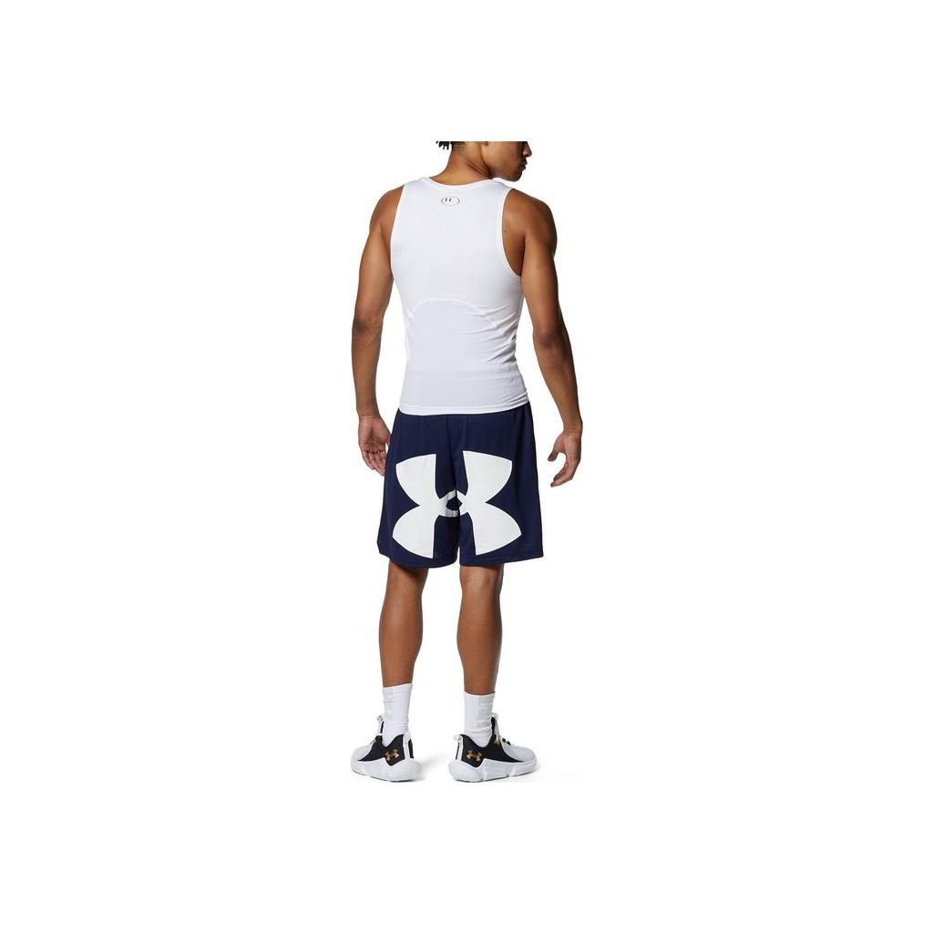 Under Armour Heat Gear Basketball Solid Slim Fit Quick Dry Sleeveless Top Men Tops White 1371947-100