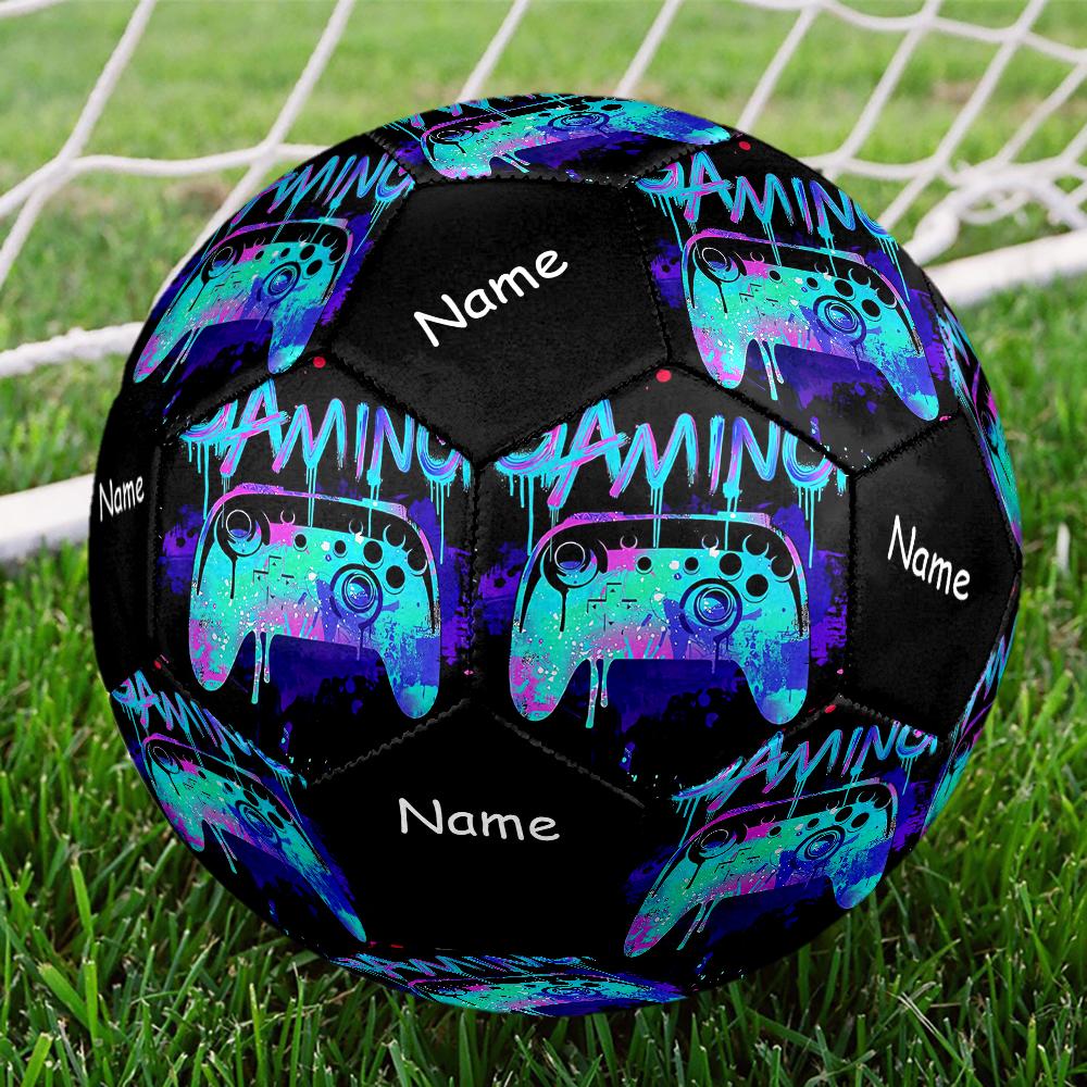 Custom Name Game Controller Theme Size 5 Soccer Ball, Suitable for Both Indoor and Outdoor Matches, a Gift Suitable for Everyone.