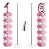 TEKXYZ Telescopic Balloon Set of 1ft To 7ft Adjustable Metal Balloon Column Stands for Party Decorations Stands, 2,