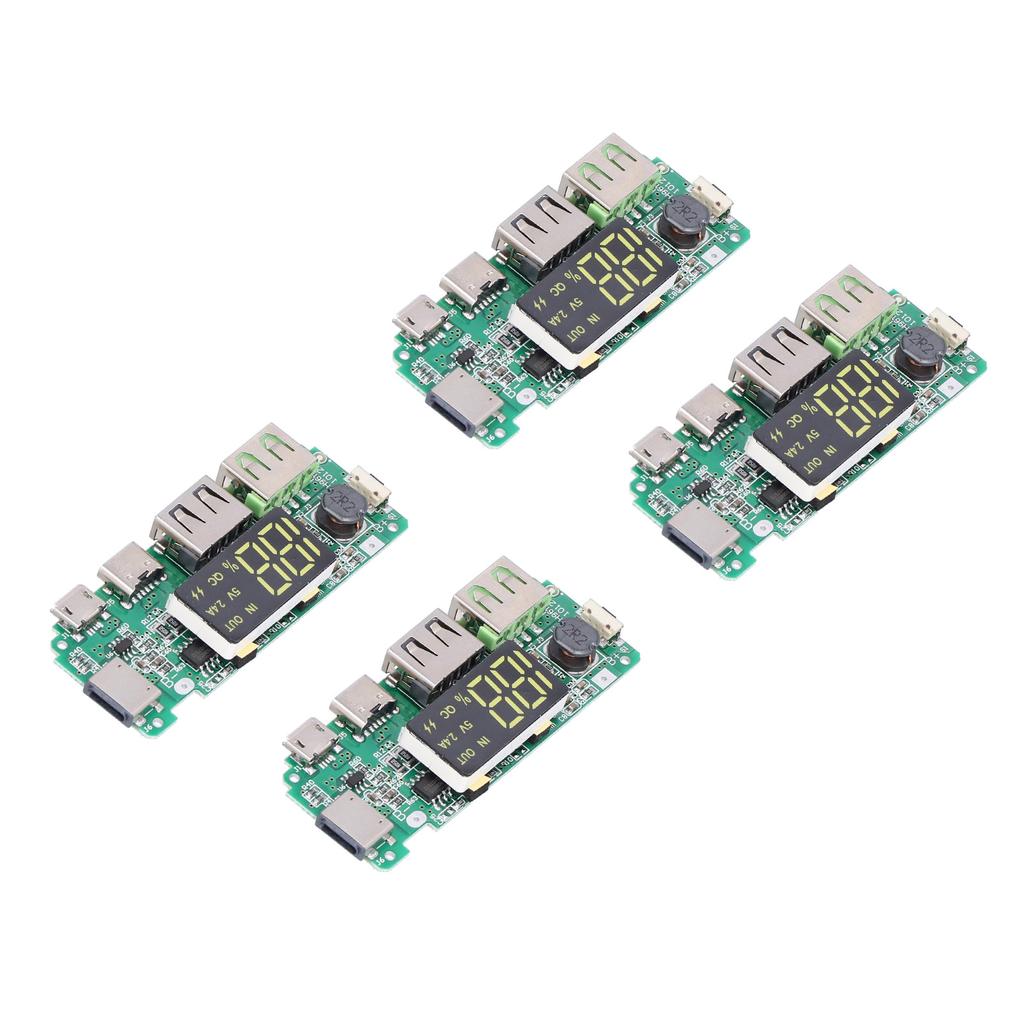 4 шт. Плата зарядки мобильного питания Двойной USB 5 В 2,4 А Модуль с защитой от перезаряда