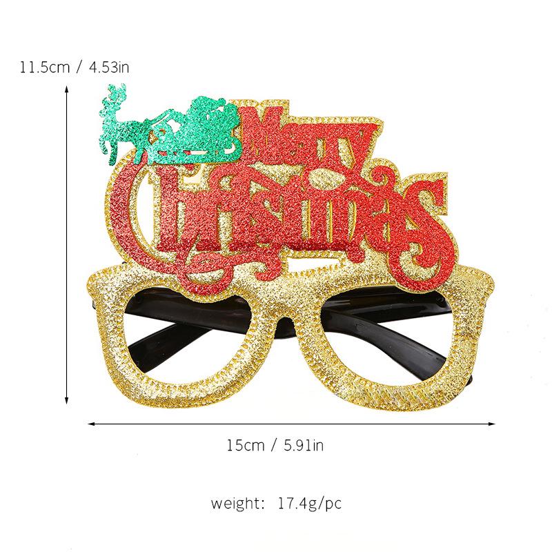Cartoon Christmas Glasses - Festive Dress-Up Props for Kids & Adults