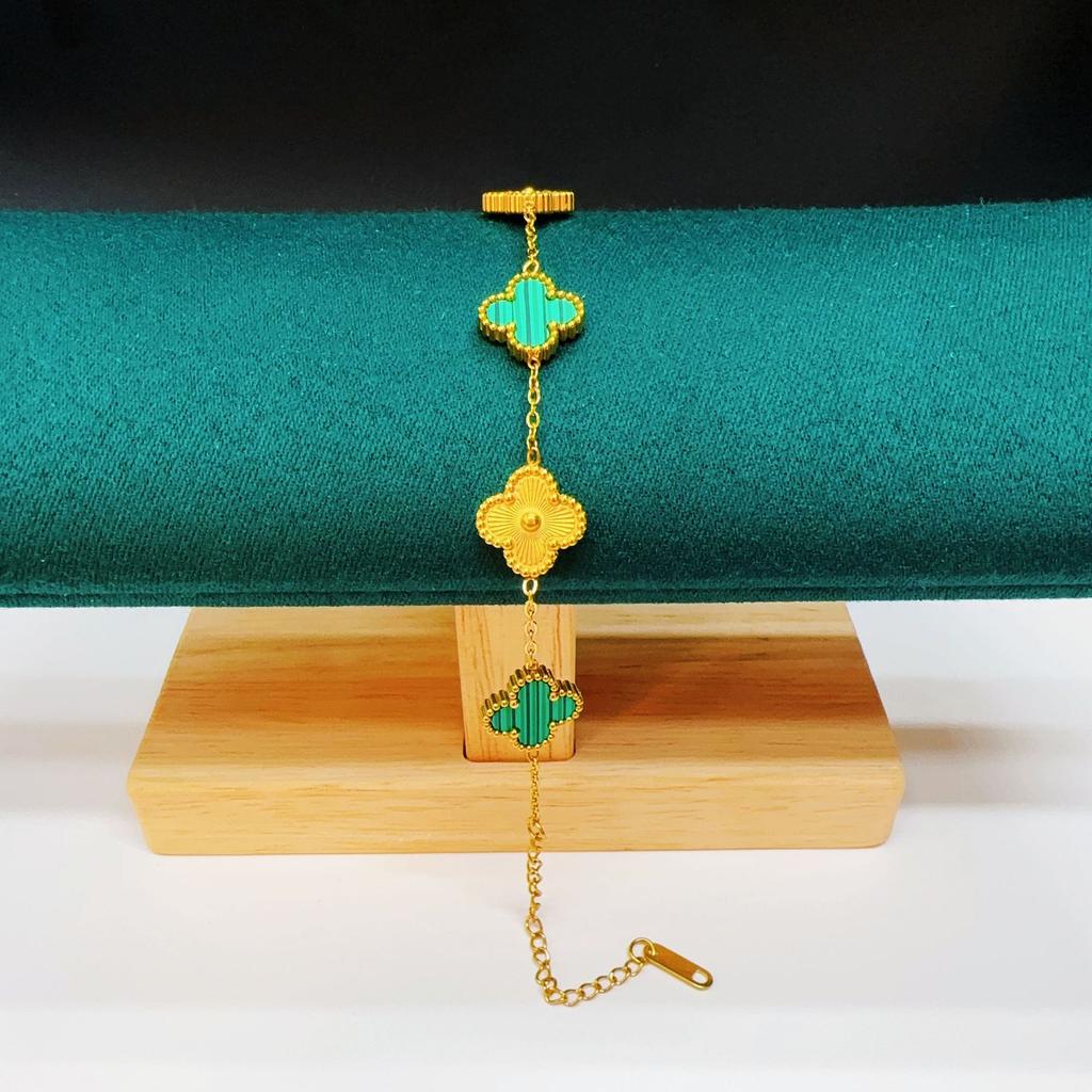 Titanium Steel Five Flowers Four-Leaf Clover Bracelet Women Do Not Lose Color 18K Light Luxury Jewelry