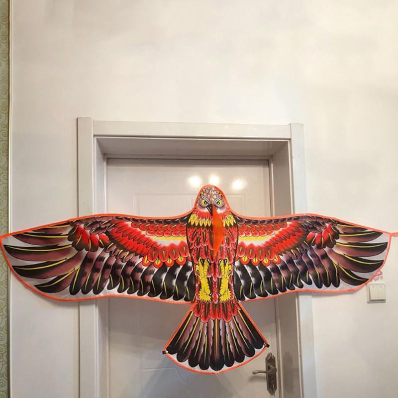 Детский воздушный змей с плоским орлом 1,2 м, линия воздушного змея 100 м, детские воздушные змеи с летающими птицами, уличная игрушка