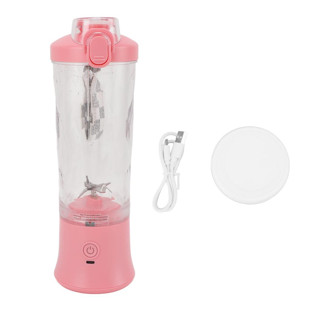 Portable Blender 600ml 2 Modes 150W 18000RPM USB Rechargeable 4000mAh Battery Leakproof Lid Mini