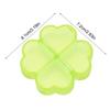 Portable Plastic Pill Storage Box With Independent Opening Design Four-Leaf Clover 4 Grids Pill Organizer Drug Separation Box