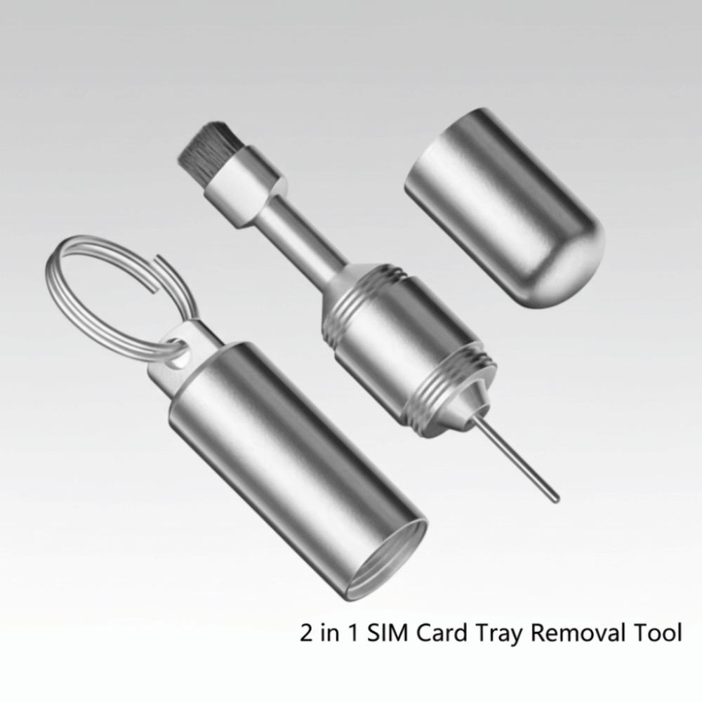 2 in 1 Keychain Ejecting Removal Needle Anti-Lost SIM Card Removal Tool Phone Key Tool