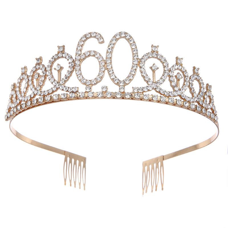 Модный сплав цифровая корона ободок со стразами корона на день рождения головной убор для мальчишника выпускной бал аксессуары для волос