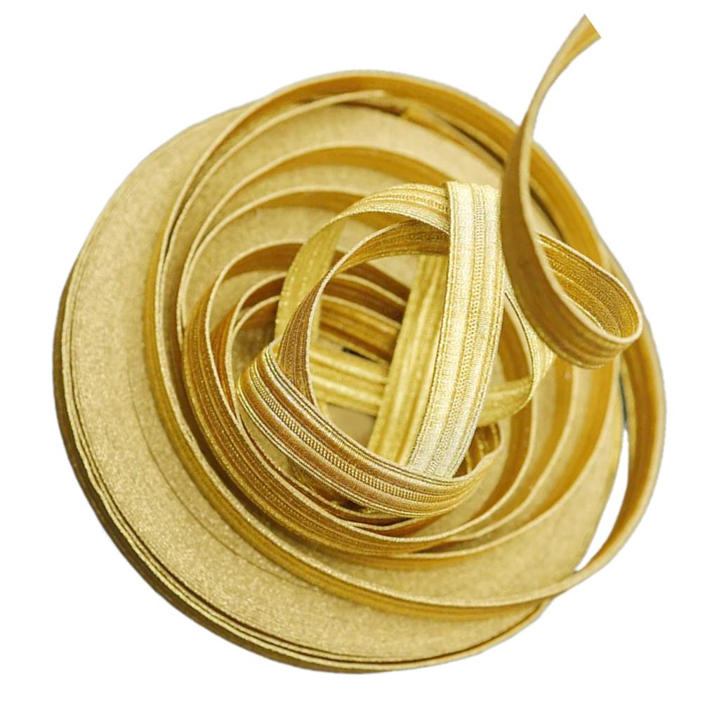 Gold And Silver Thread Apparel Trim Ribbon Binding Solid Color Sewing Tape Baby Clothing Accessory