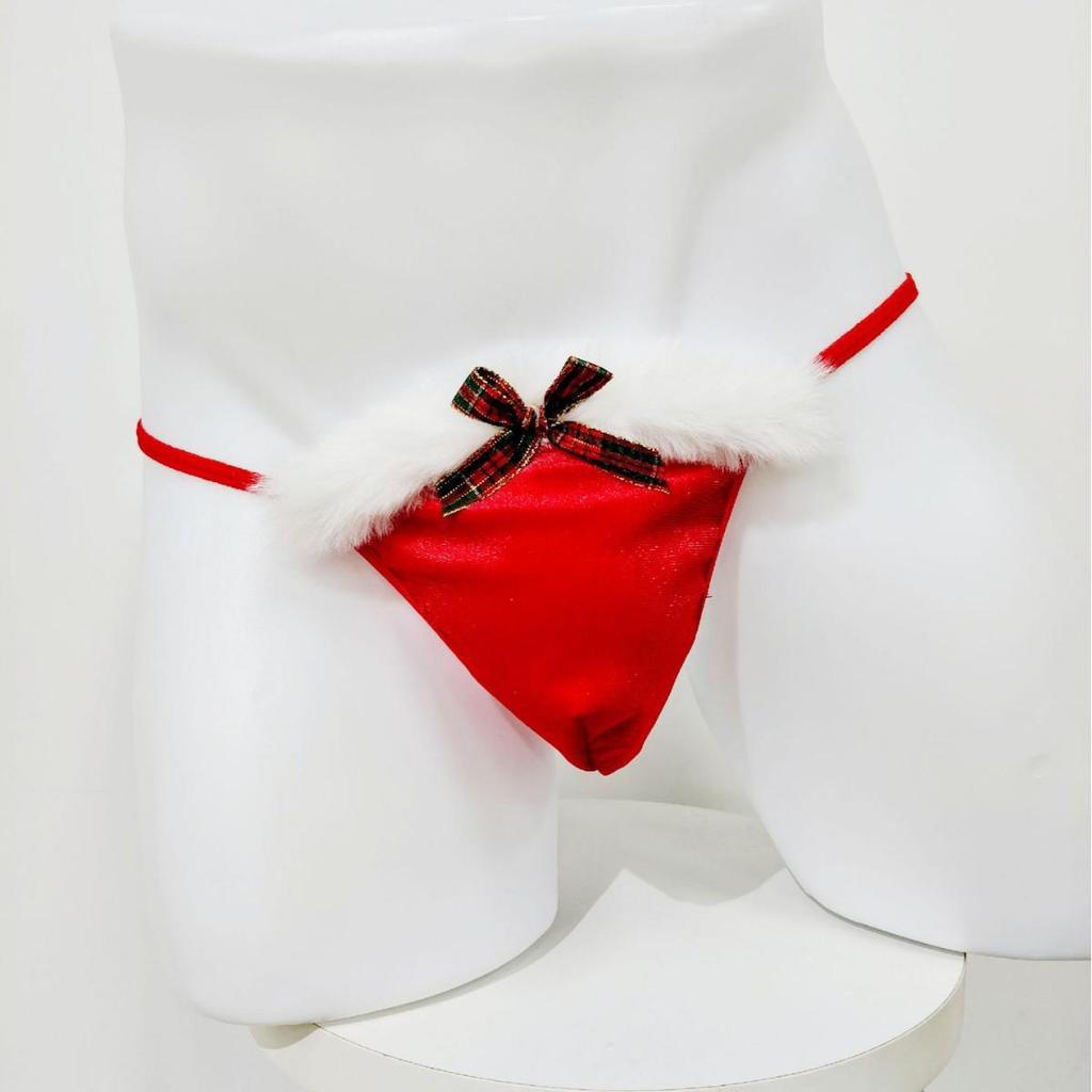 Men's Bunny Girl Christmas Lingerie Set - Open Crotch Bodysuit & Thong