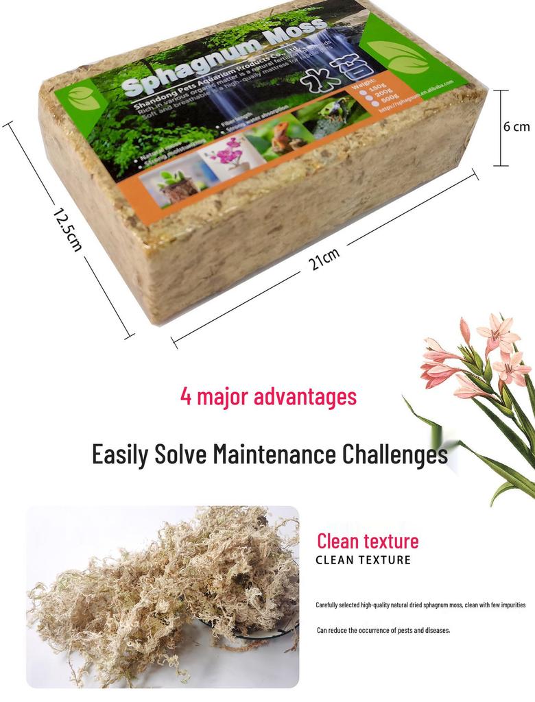 Custom Dried Sphagnum Moss for Orchids & Carnivorous Plants