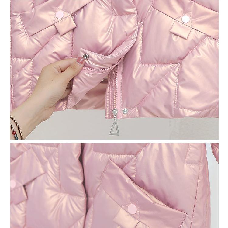 Свободная яркая куртка с хлопковой подкладкой для лица, женское зимнее пальто размера плюс 4xl, розовая, черная одежда