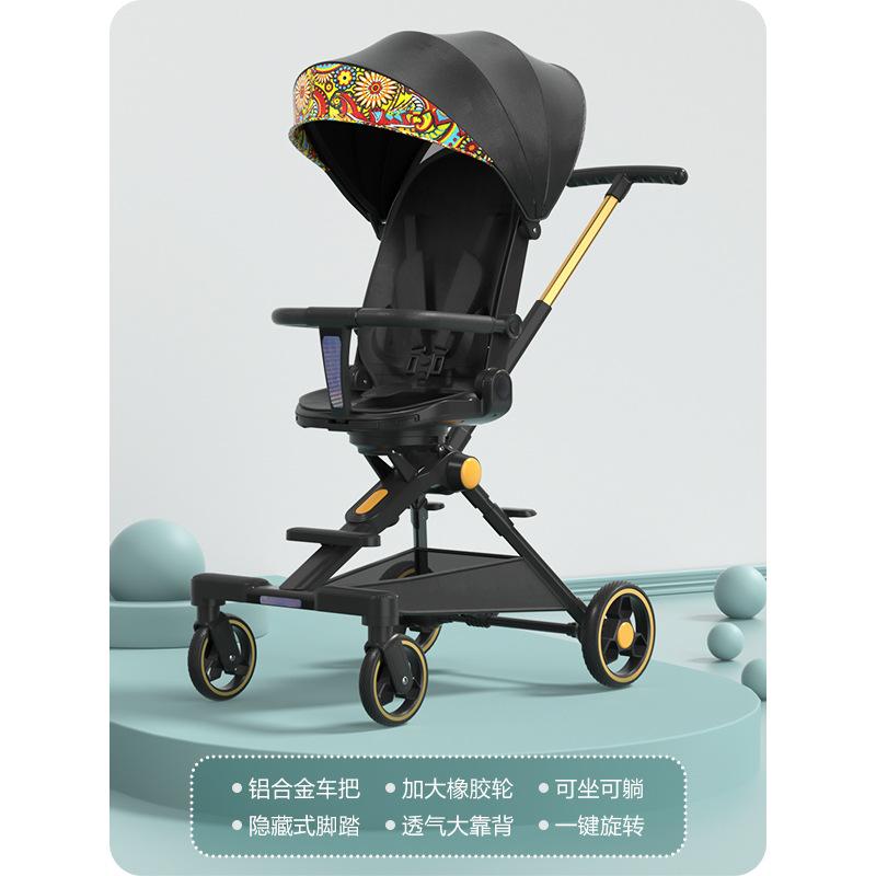 Детская коляска 3-6 лет Портативная складная Для ребенка от года Сидячее и лежачее положение Детская ходунка Высота